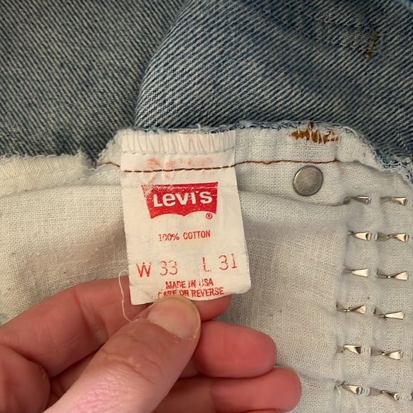 Custom Levi’s. Studded. Will fit size 24-25. See measurements in photos. - Picture 5 of 10